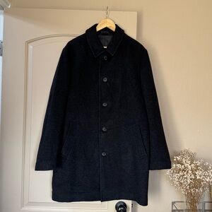 STAFFORD PERFORMANCE | Men's Black Wool Blend Coat Classic Fit | Size 42R